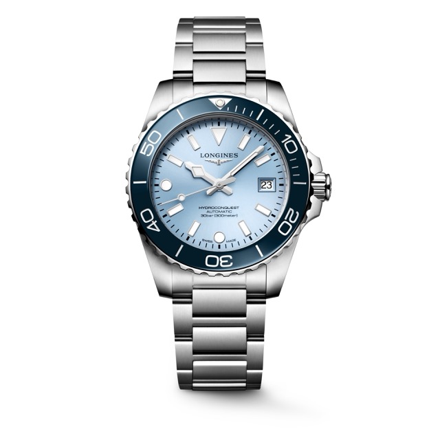 Longines HydroConquest Azul Frosted 39mm Ceramic L3.779.4.98.6