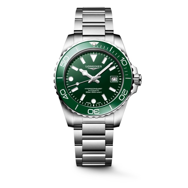 Longines HydroConquest Verde 39mm Ceramic L3.779.4.06.6