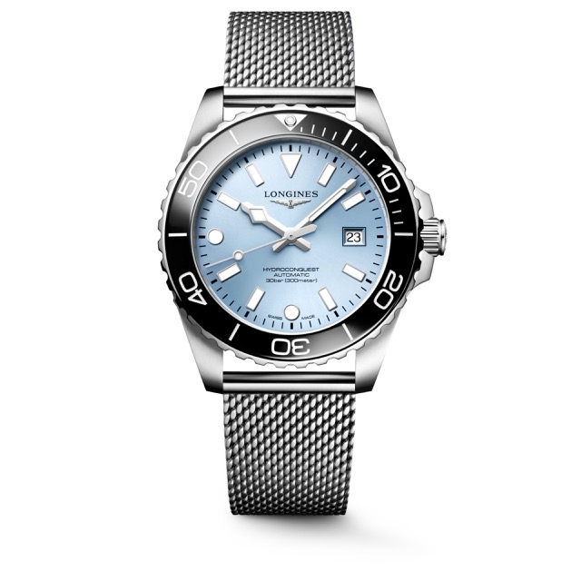 Longines HydroConquest Azul Frosted Mesh 42mm Ceramic L3.788.4.99.6