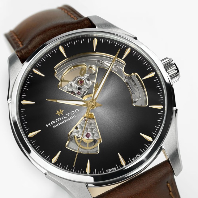 Hamilton Jazzmaster Open Heart Automatico 40mm Preto H32675581