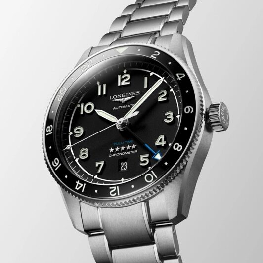 Longines Spirit Zulu Time Automático GMT Preto 42mm L3.812.4.53.6