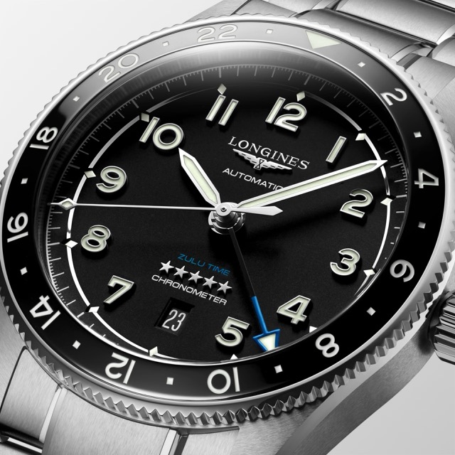 Longines Spirit Zulu Time Automático GMT Preto 42mm L3.812.4.53.6