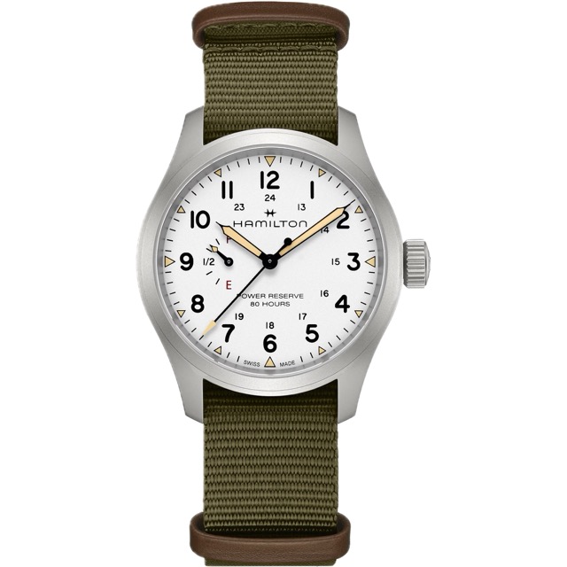 Hamilton Khaki Field Mecanico Power Reserve Branco 40mm H69509910