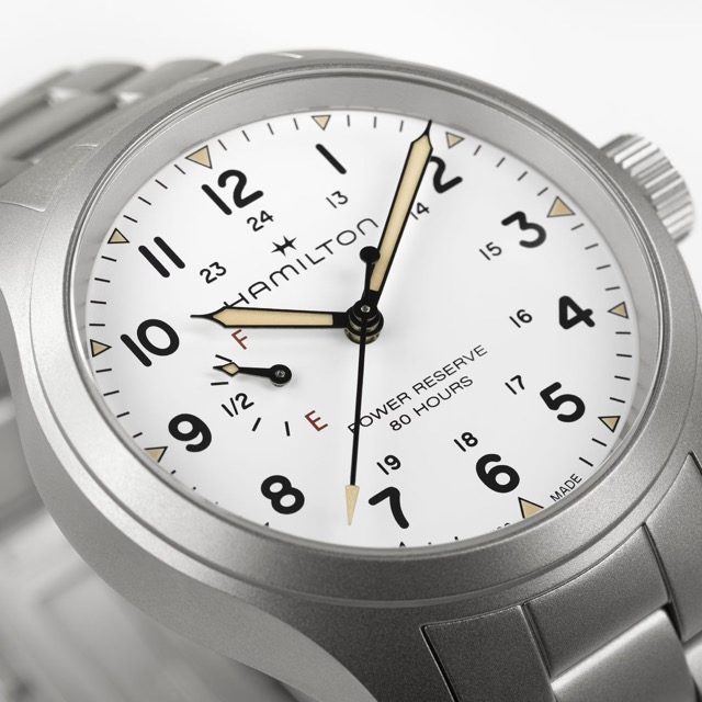 Hamilton Khaki Field Mecanico Power Reserve Branco 40mm H69509110