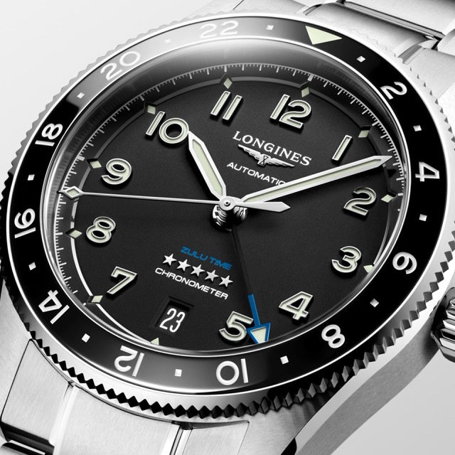 Longines Spirit Zulu Time Automático GMT Preto 39mm L3.802.4.53.6