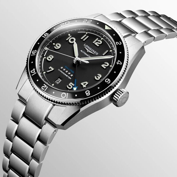 Longines Spirit Zulu Time Automático GMT Preto 39mm L3.802.4.53.6