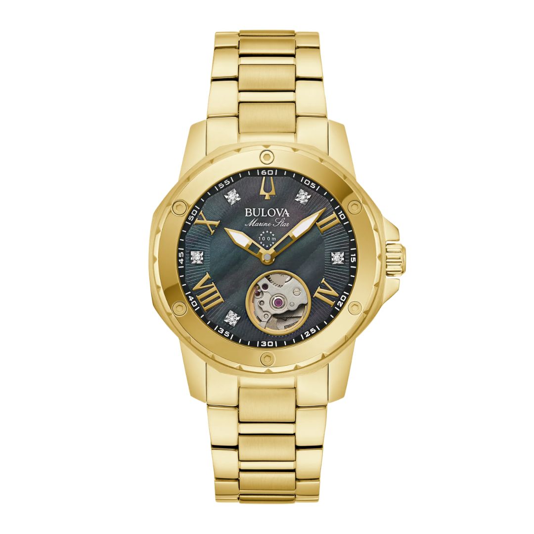 Bulova Marine Star Perola Feminino Automatico 97P171