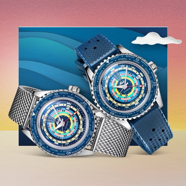 Mido Ocean Star Decompression Worldtimer Azul M026.829.17.041.00 - Imagem 8