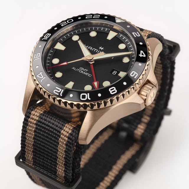 Hamilton Khaki Navy Scuba GMT Automatico Bronze H82565930