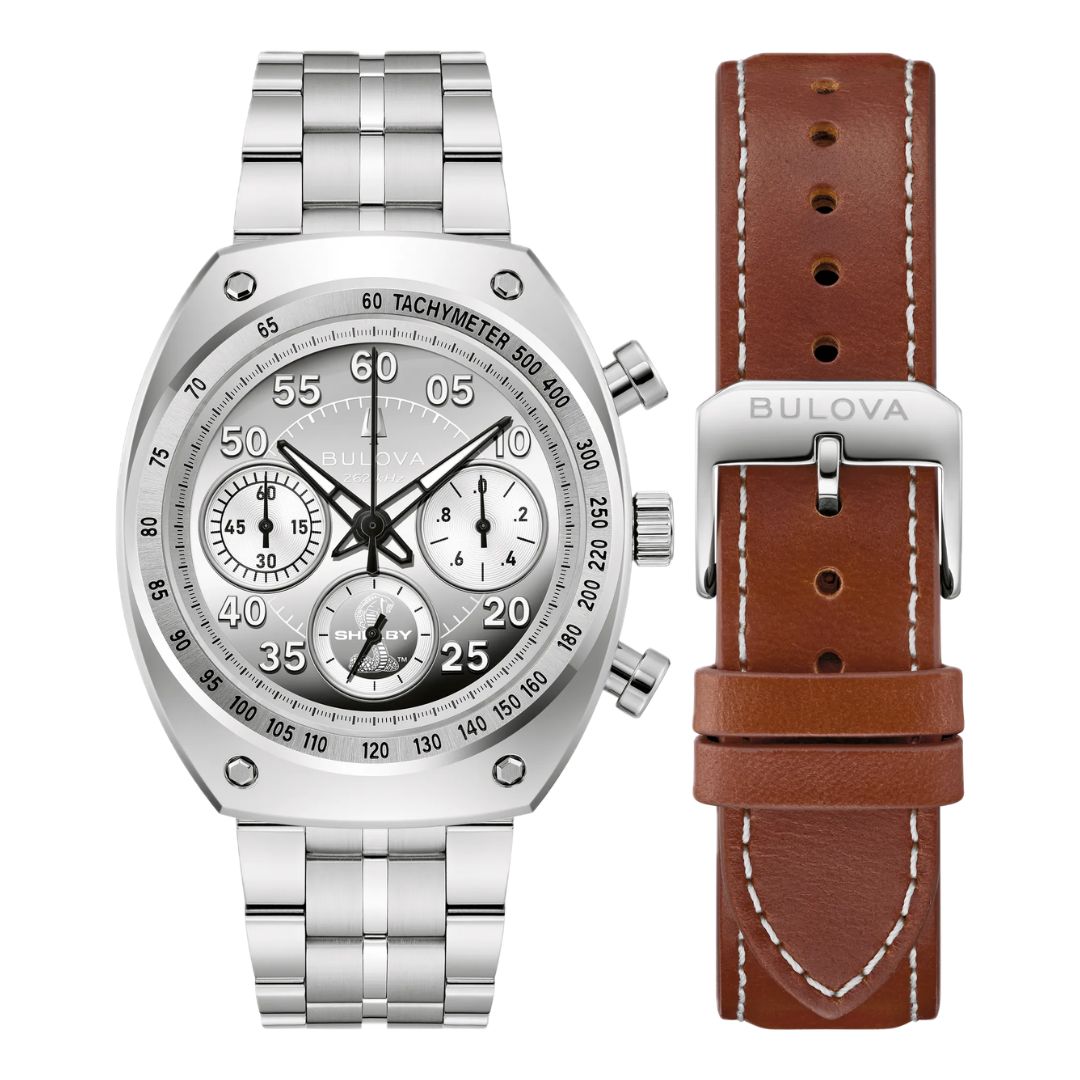 Bulova Precisionist Chronograph Racer Shelby Prata 96K118