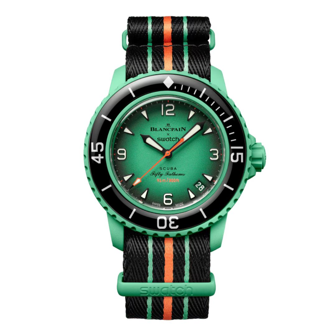 Swatch Blancpain Fifty Fathoms Scuba Indian Ocean Verde SO35I100