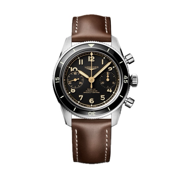 Longines Spirit Flyback Mecanico Preto 39.5mm L3.721.4.53.2