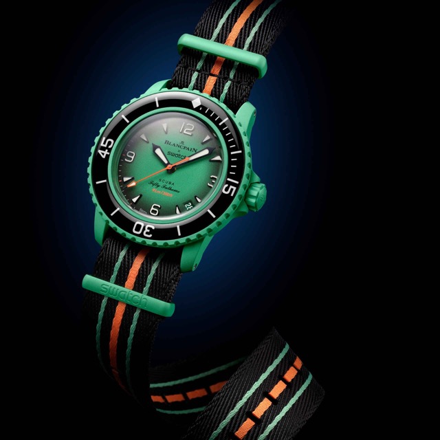 Swatch Blancpain Fifty Fathoms Scuba Indian Ocean Verde SO35I100