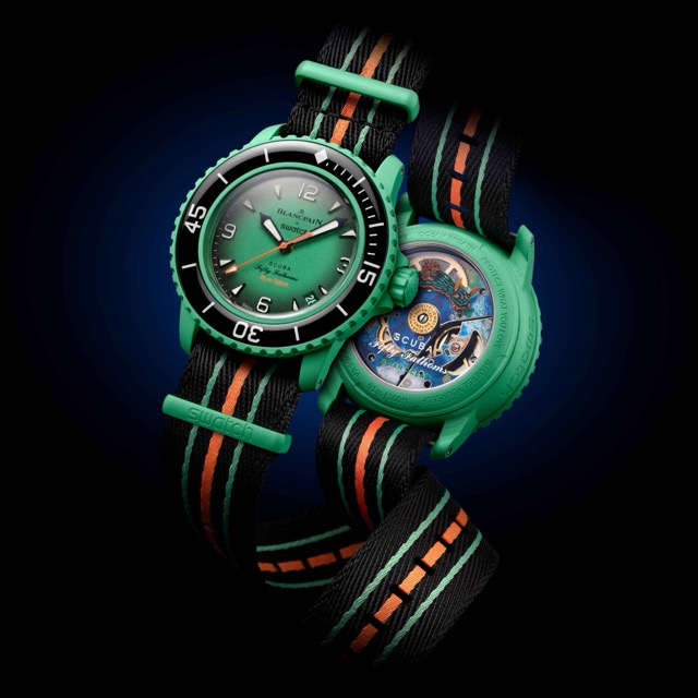 Swatch Blancpain Fifty Fathoms Scuba Indian Ocean Verde SO35I100
