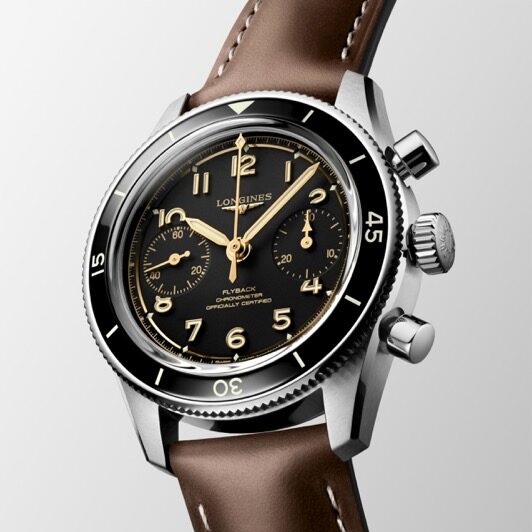 Longines Spirit Flyback Mecanico Preto 39.5mm L3.721.4.53.2