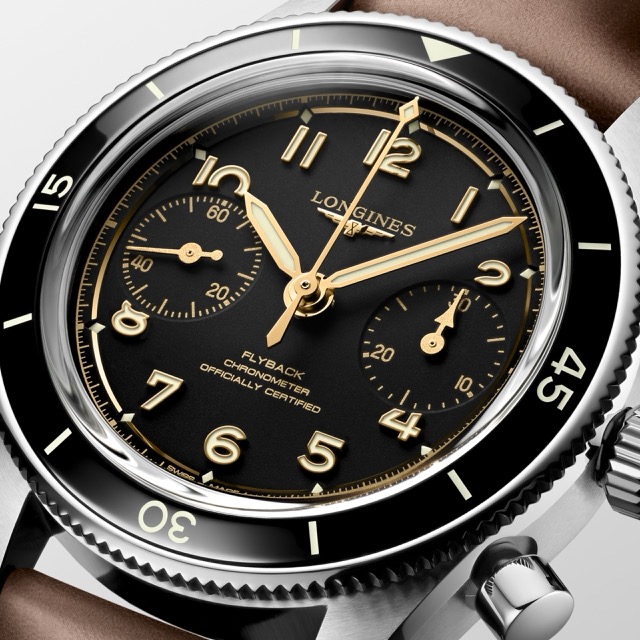 Longines Spirit Flyback Mecanico Preto 39.5mm L3.721.4.53.2