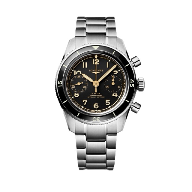 Longines Spirit Flyback Mecanico Preto 39.5mm L3.721.4.53.6