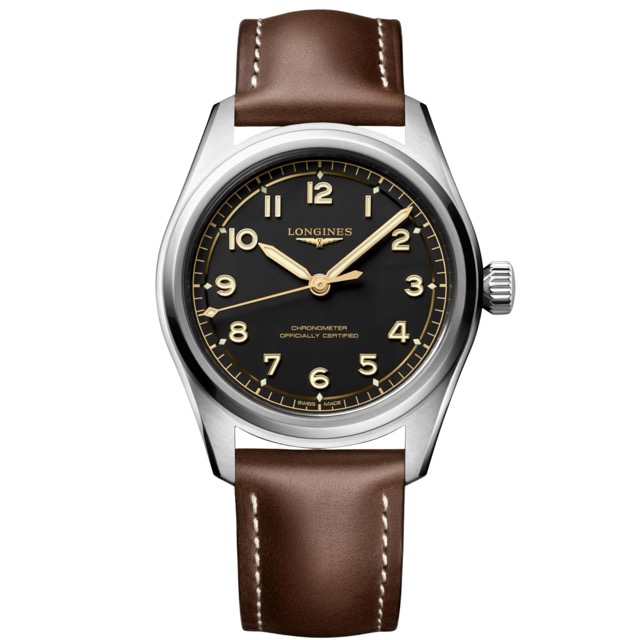 Longines Spirit Pilot Automático Couro Preto 39mm L3.809.4.53.2