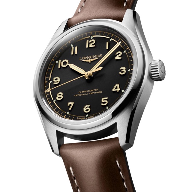 Longines Spirit Pilot Automático Couro Preto 39mm L3.809.4.53.2