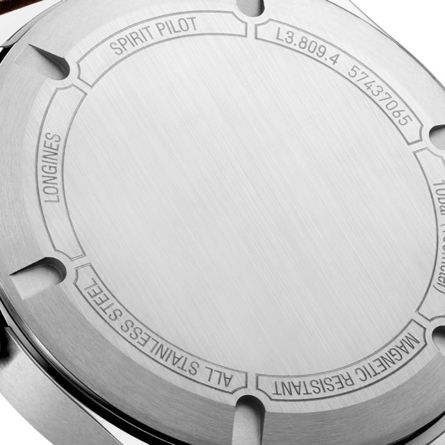Longines Spirit Pilot Automático Couro Preto 39mm L3.809.4.53.2