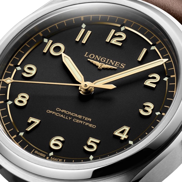 Longines Spirit Pilot Automático Couro Preto 39mm L3.809.4.53.2