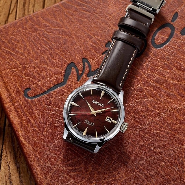 Seiko Pressage Cocktail Honeycomb Vermelho JDM SRPL21
