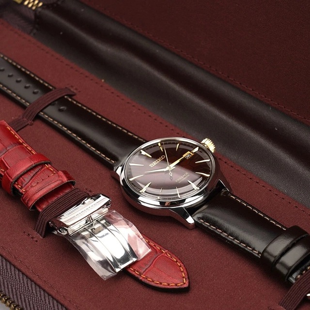 Seiko Pressage Cocktail Honeycomb Vermelho JDM SRPL21